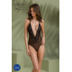 Боди Passion DROSERA BODY black, L/XL, высокие вырезы, верх на завязках