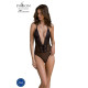 Боди Passion DROSERA BODY black, L/XL, высокие вырезы, верх на завязках
