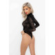 Боди под леопард Noir Handmade F287 Leopard flock bodysuit with long sleeves, 3XL, длинный рукав
