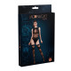 Комплект: боди и чулки Moonlight Model 16 Black XS-L, имитация топа и трусиков