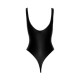 Боди с мокрым эффектом Noir Handmade F244 Powerwetlook body with high cut bottom hem, S