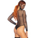 Фетиш-тедді Leg Avenue Rhinestone net hooded teddy Black One size