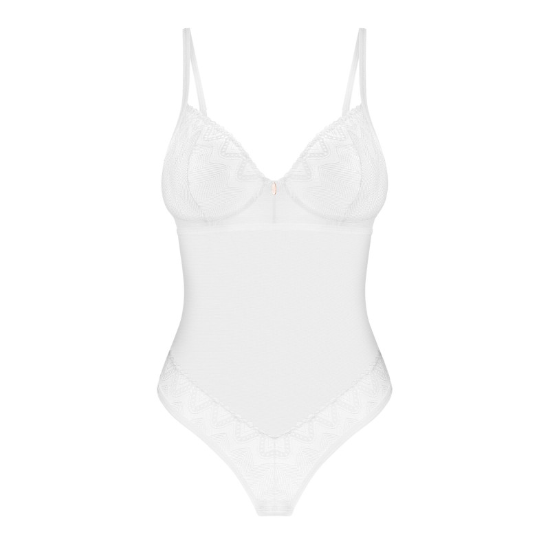 Боди Obsessive Alissium Teddy XL/2XL, лиф с мягкой чашкой, высокие вырезы для ног