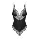 Тедди Obsessive Lobellis teddy, XL/2XL, черное, лиф с мягкой чашкой, открытая спина, низ-стринги