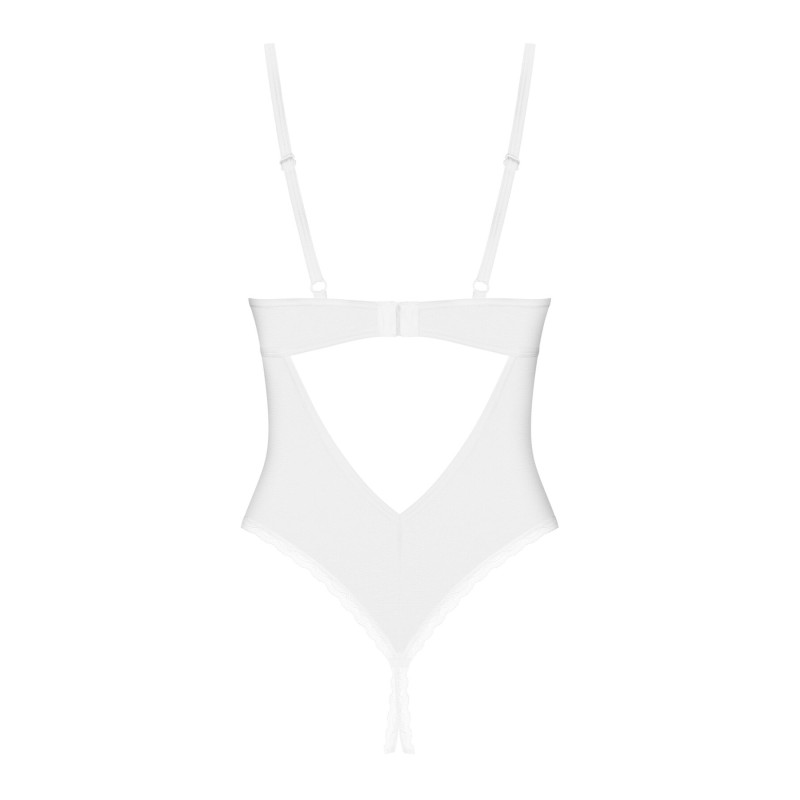 Боди з доступом Obsessive Alissium crotchless teddy, XL/2XL лиф с мягкой чашкой, высокие трусики