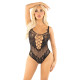 Боди Leg Avenue Rhinestone Net and Lace Bodysuit One Size, Black