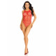 Боді-сітка Leg Avenue Net snap crotch tank bodysuit Red, One Size