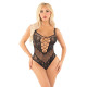 Боди Leg Avenue Rhinestone Net and Lace Bodysuit One Size, Black