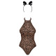 Эротический костюм леопарда Obsessive Leocatia teddy леопардовый S/M