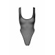 Боді Noir Handmade F322 Paparazzi, XL, прозоре, низ стрінги, високі вирізи