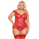 Боди SoftLine Dora Красное 3XL
