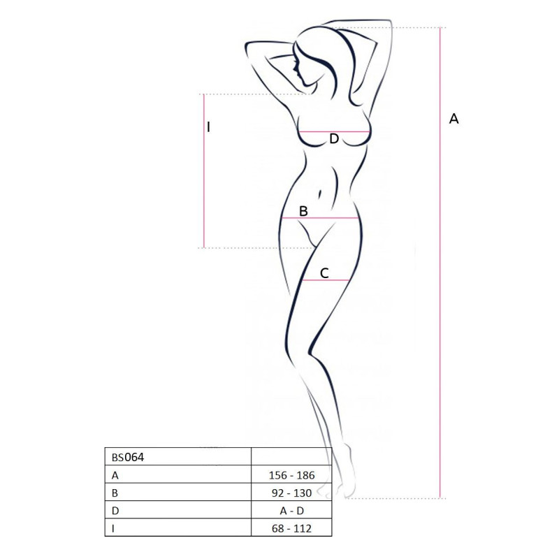 Бодістокінг Passion BS064 Чорний S/M/L