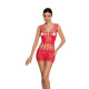 Бодістокінг - мінісукня з метеликами Passion BS090 red