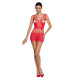 Бодістокінг - мінісукня з метеликами Passion BS090 red