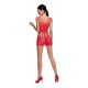 Бодістокінг - мінісукня з метеликами Passion BS090 red