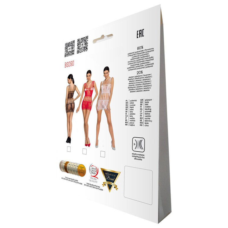Бодістокінг - мінісукня з метеликами Passion BS090 red