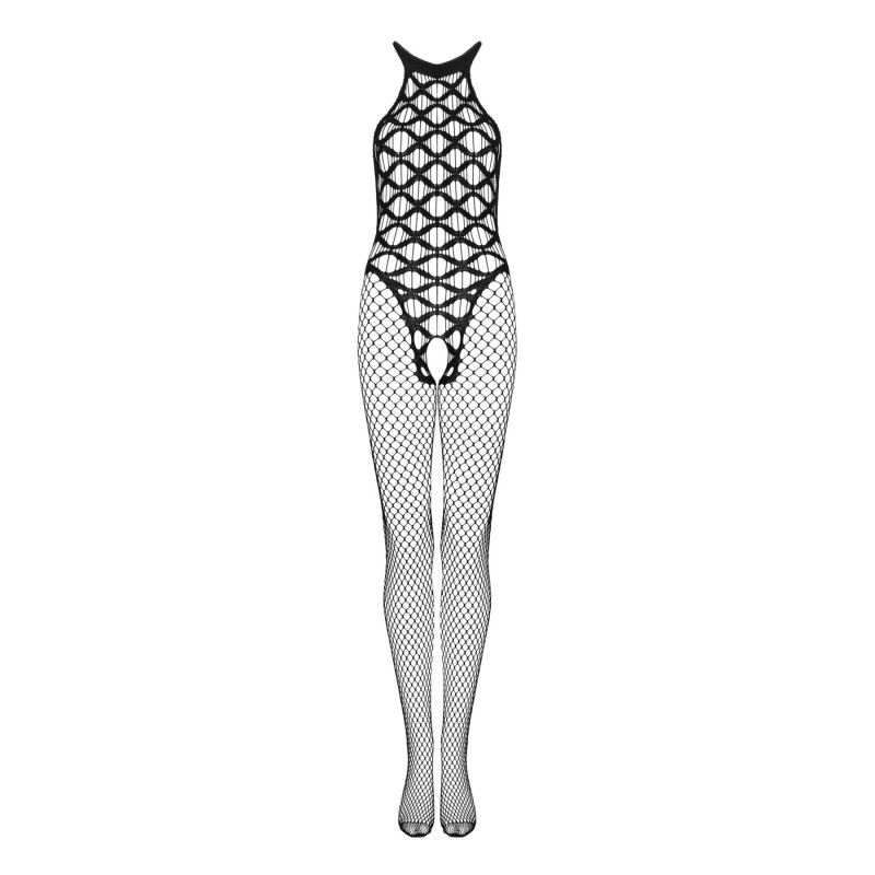 Сітчастий бодістокінг з імітацією боді Obsessive Bodystocking G332 чорній S/M/L