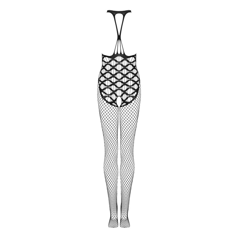 Сітчастий бодістокінг з імітацією боді Obsessive Bodystocking G332 чорній S/M/L