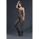 Прозорий бодістокінг Moonlight Model 03 Black XS-L, з доступом
