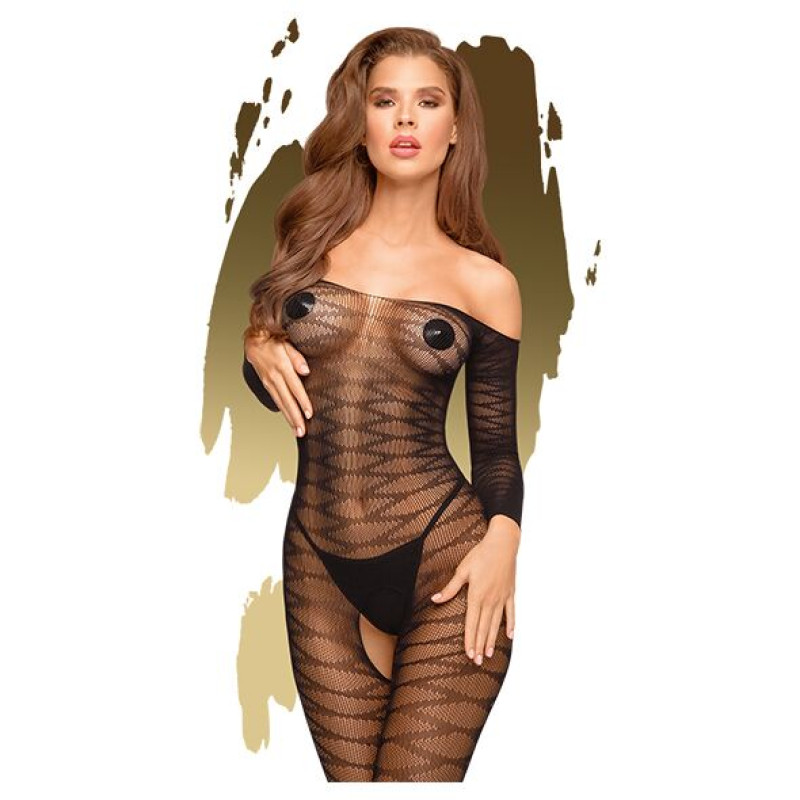 Бодістокінг з довгими рукавами Penthouse Dreamy Diva Чорний S/L