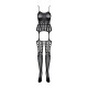 Бодистокинг Obsessive Bodystocking G310 топ, чулки, подвязки, круглые вырезы black S/M/L