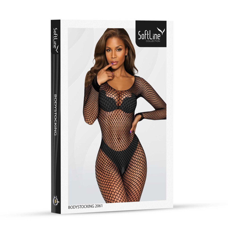 Бодістокінг SoftLine Bodystocking 2061 One Size Black