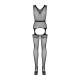 Бодістокінг Obsessive Bodystocking F217 елегантний силуетний малюнок, імітація панчіх black XL/XXL