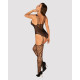 Ажурний бодістокінг під павутину Obsessive Bodystocking G325 black S/M/L