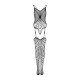 Ажурний бодістокінг під павутину Obsessive Bodystocking G325 black S/M/L