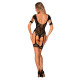 Нейлоновый бодистокинг с имитацией гартер Obsessive Bodystocking G334 черный S/M/L