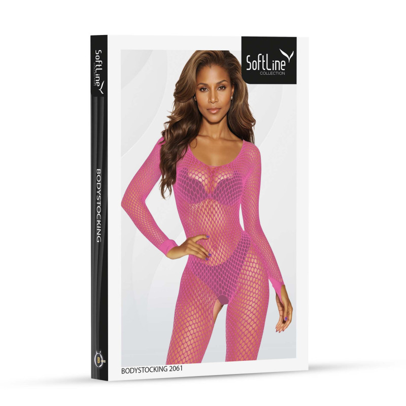 Бодістокінг SoftLine Bodystocking 2061 One Size Pink