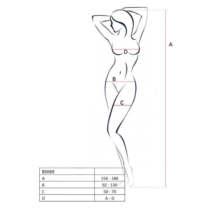 Бодістокінг Passion BS069 Червоний S/M/L