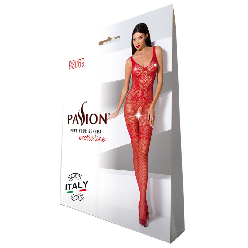 Бодістокінг Passion BS069 Червоний S/M/L
