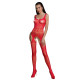 Бодистокинг Passion ECO BS005 red, плотный, открытый доступ