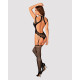 Ажурний бодістокінг з отворами Obsessive Bodystocking G327 black S/M/L