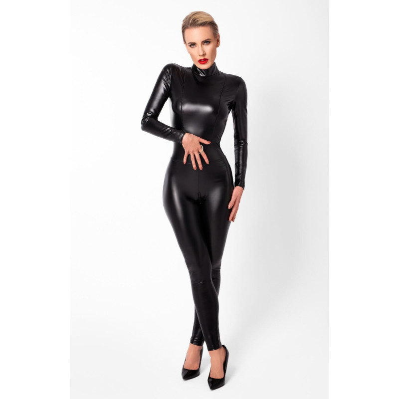 Комбинезон Noir Handmade F319 Caged, XL, под латекс, длинный рукав, с доступом, кольцо на поясе