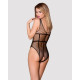 Бодистокинг из большой сетки с доступом Obsessive B117 teddy черный S/M/L