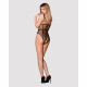 Бодистокинг из большой сетки с доступом Obsessive B117 teddy черный S/M/L