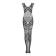Сітчастий бодістокінг з вирізами та малюнком Obsessive Bodystocking G328 чорний S/M/L