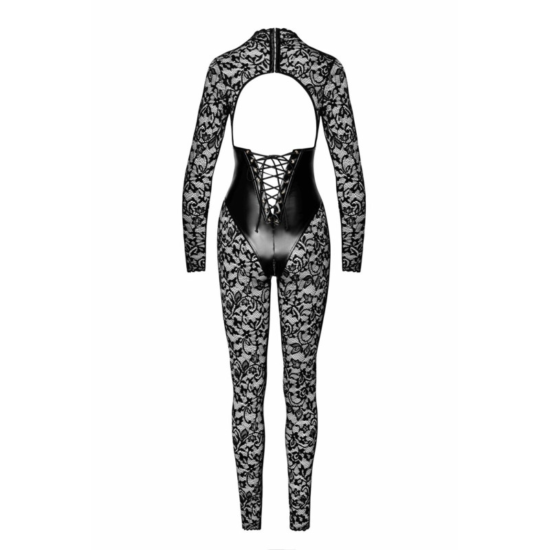 Комбинезон Noir Handmade F299 Enigma, L, кружево, длинный рукав, имитация корсета, доступ