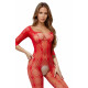 Бодистокинг SoftLine Bodystocking 2037 One Size Red