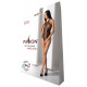 Бодистокинг с имитацией корсетной шнуровки Passion BS094 One Size, black, цветочный узор, с доступом
