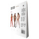 Бодистокинг с плетением на животике Passion BS100 One Size, red, декоративный шов, с доступом