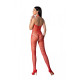Бодистокинг с плетением на животике Passion BS100 One Size, red, декоративный шов, с доступом