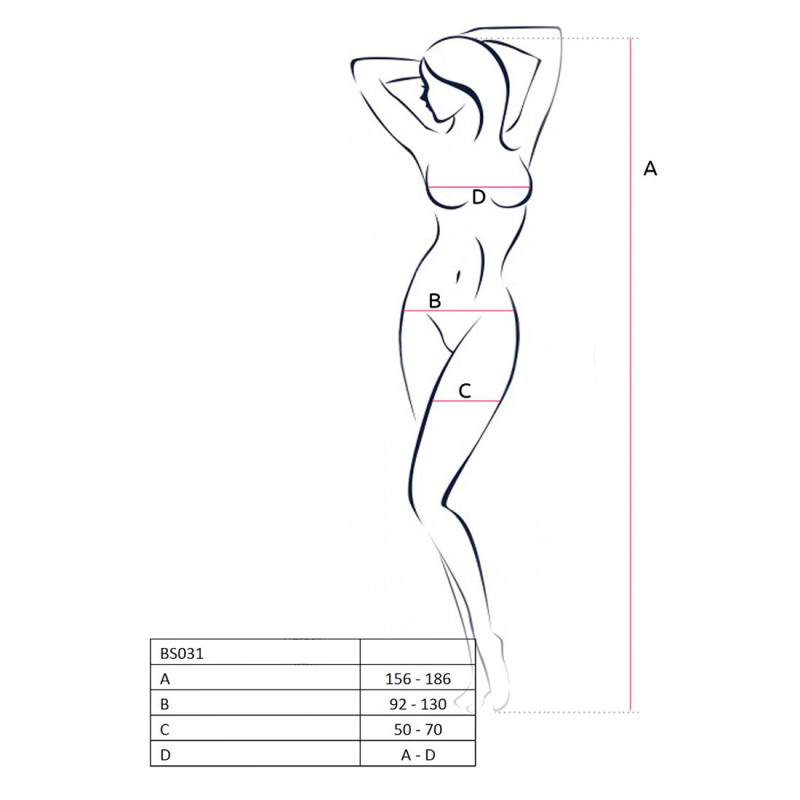 Бодістокінг Passion BS031 S/XL Червоний