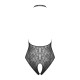 Бодистокинг с эффектом шнуровки Obsessive B113 teddy черный S/M/L