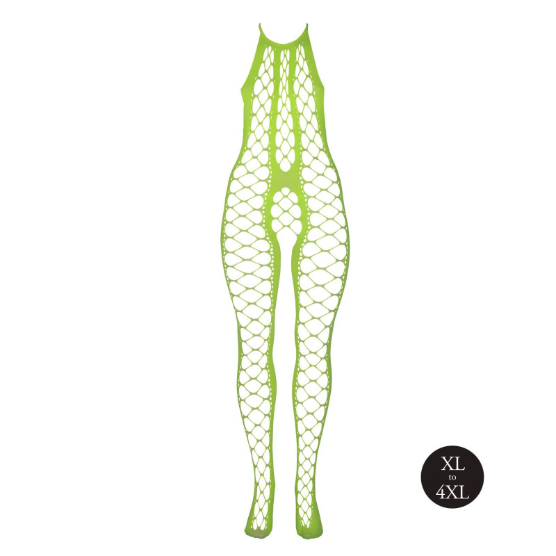 Бодистокинг Ouch! Bodystocking With Halterneck Green XL/4XL