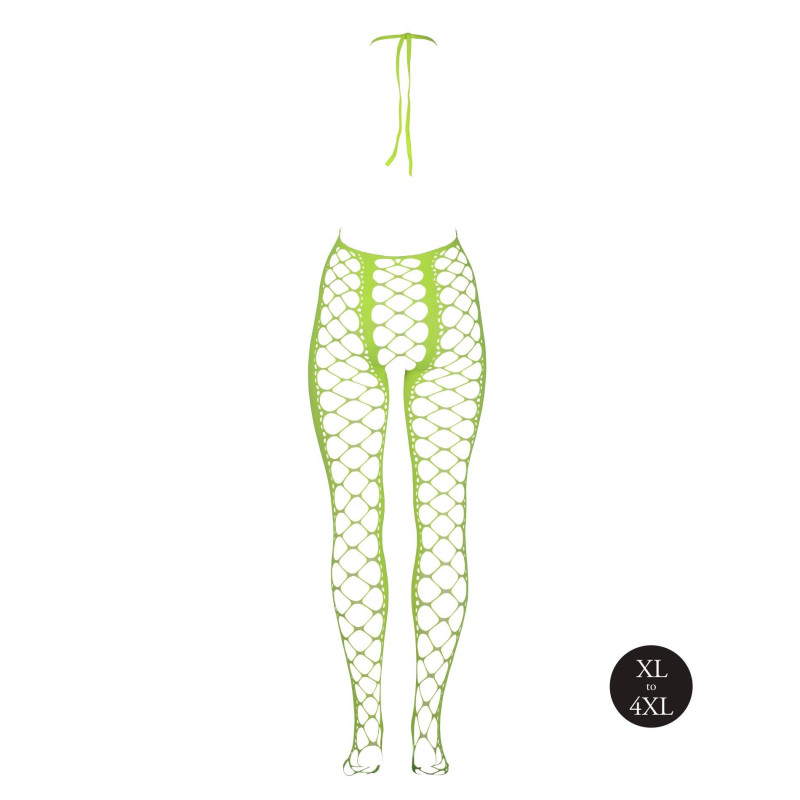 Бодистокинг Ouch! Bodystocking With Halterneck Green XL/4XL