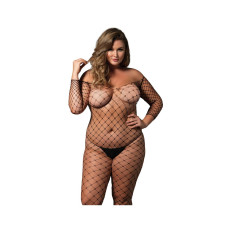Бодістокінг Leg Avenue Off the shoulder bodystocking Black Queen Size