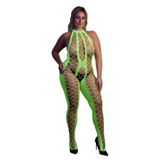Бодистокинг Ouch! Bodystocking With Halterneck Green XL/4XL